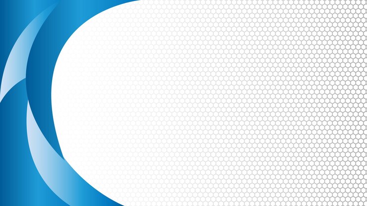 Vector abstracto fondo hexagonal azul y blanco con líneas curvas