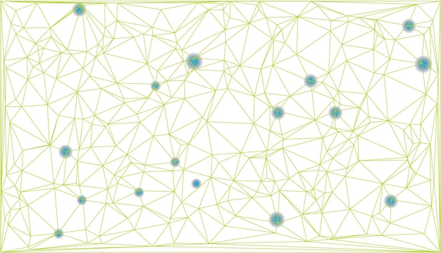 Abstracto Fondo de malla poligonal con puntos y líneas interconectados Diseño de redes geométricas para