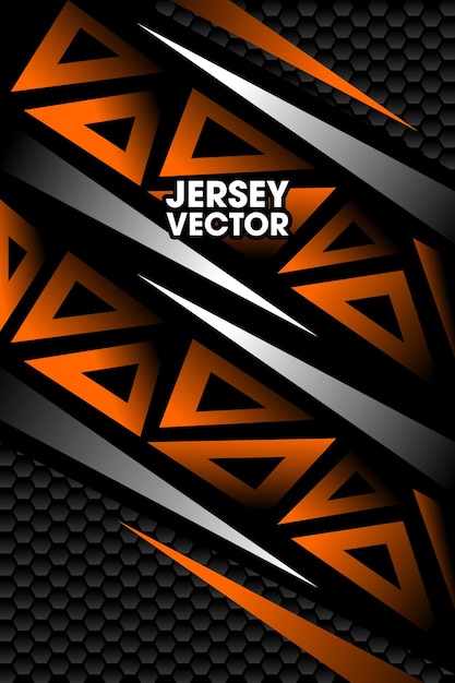 Abstracto Fondo naranja y polígono para el diseño de Jersey
