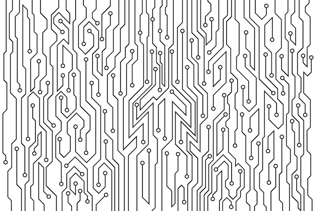 Abstracto fondo de placa de circuito futurista Alta tecnología informática fondo de color azul