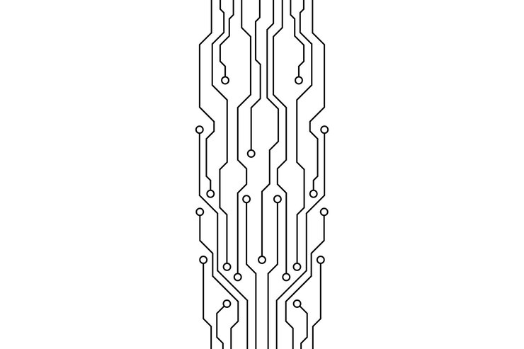 Vector abstracto fondo de placa de circuito futurista alta tecnología informática fondo de color azul