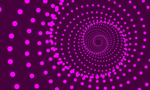 Abstracto Fondo púrpura con círculos rosados Moderno patrón de puntos rosados en fondo púrpura Geométrico