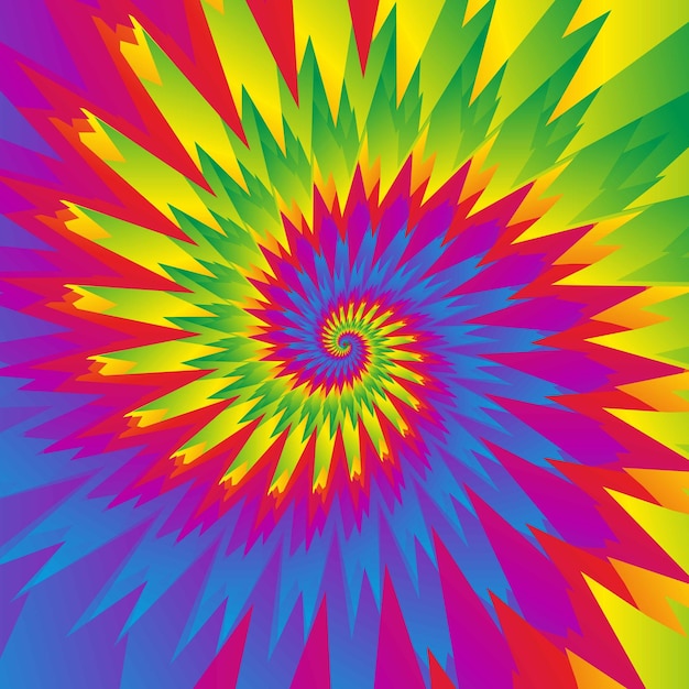 Abstracto fondo de remolino de arco iris patrón de tinte de ataduras Ilustración vectorial