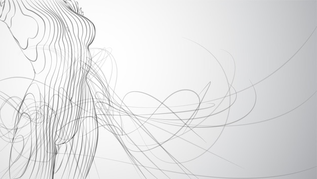 Abstracto fondo vectorial de líneas y puntos curvas hermosas formas