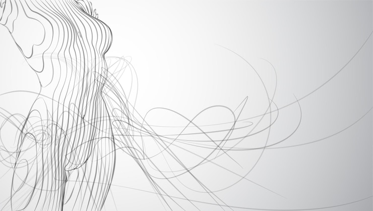Vector abstracto fondo vectorial de líneas y puntos curvas hermosas formas