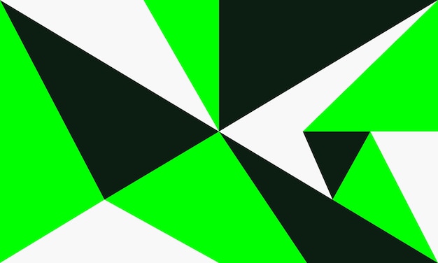 Abstracto Fondo vectorial verde oscuro con patrones triangulares coloridos en blanco