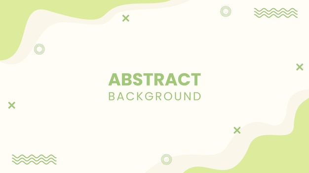 Abstracto Fondo verde con formas fluidas y elementos decorativos para cartel o web