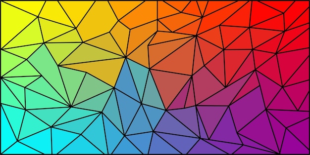 Vector abstracto fondo de vitrales los elementos de color dispuestos en el espectro del arco iris imagen rectangular