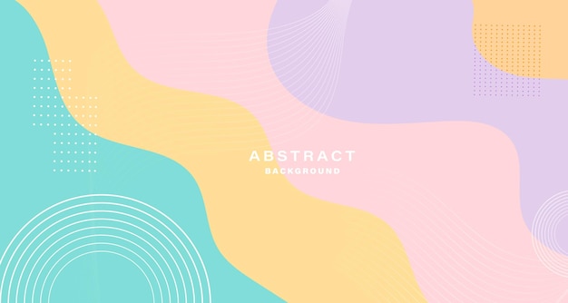 Abstracto Formas fluidas coloridas con líneas de onda