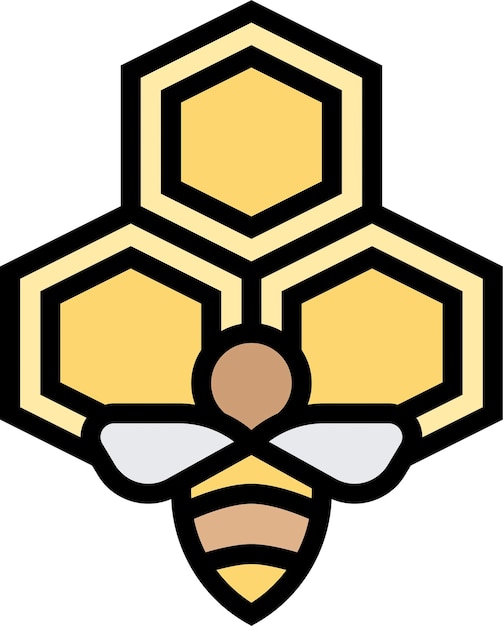 Abstracto Frontera hexagonal brillante y clip art geométrico