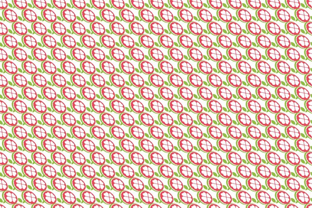 Abstracto de la fruta de guayaba con fondo de patrón sin costuras