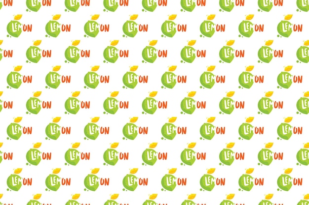 Abstracto de frutas de limón con patrón sin costuras de fondo