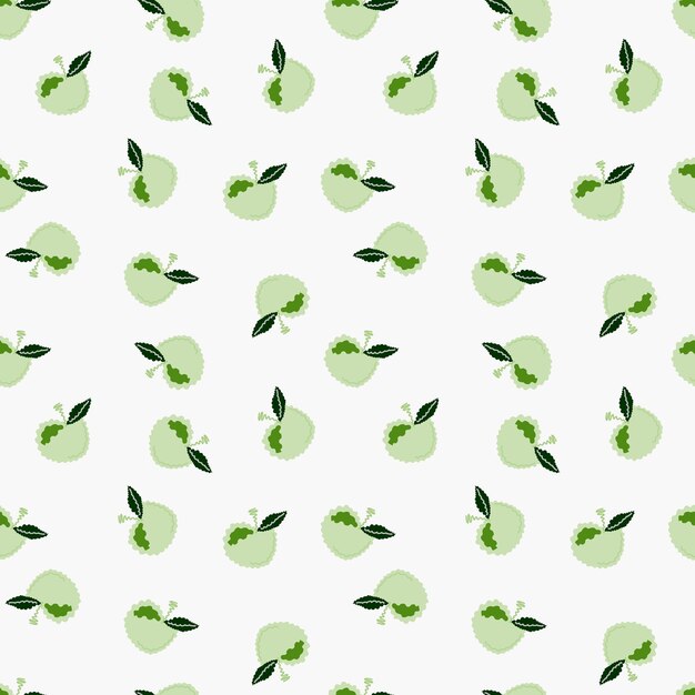 Abstracto frutas de manzana patrón sin costuras ornamento de frutas Diseño para tela impresión textil superficie de envoltura de la portada tarjeta de felicitación Ilustración vectorial vintage