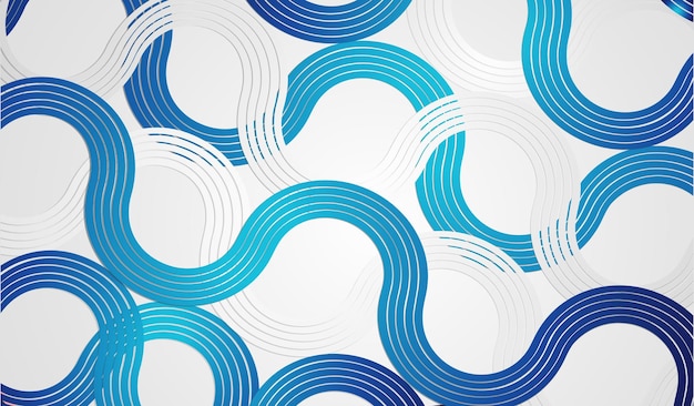 Abstracto futurista colorido círculo y ondas Ilustración vectorial de fondo