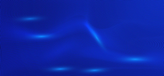 Abstracto Futurista de la superficie de las ondas azules