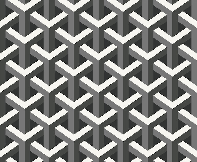 Abstracto Geométrico Complejo Rayas Tridente Polígono Perspectiva Patrón Vector Transparente Moda