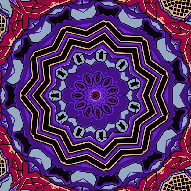 Abstracto geométrico embaldosado boho ornamental sin fisuras patrón étnico