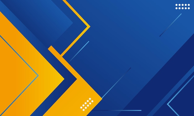 Abstracto Geométrico de fondo azul y amarillo con elementos de diseño moderno para plantilla de diseño