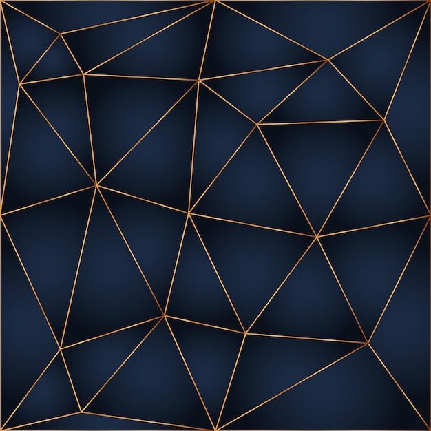 Abstracto geométrico con líneas doradas