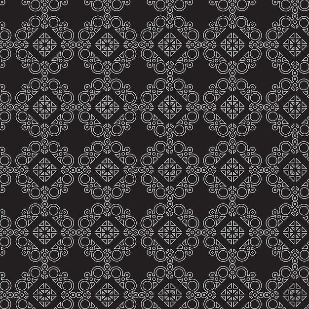 Abstracto geométrico patrones sin costuras diseño gráfico hexagonal línea de forma moderna fondo vectorial de papel tapiz isométrico en blanco y negro
