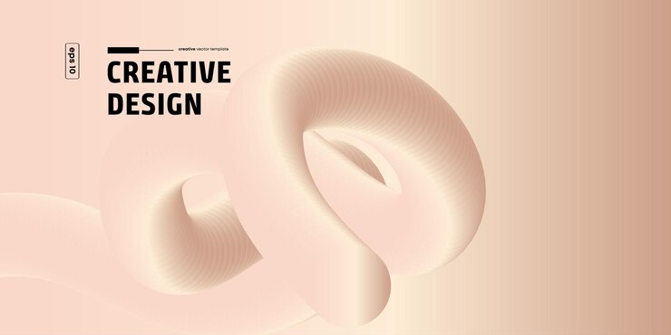 Vector abstracto giros beige plantilla de diseño vectorial creativo fondo