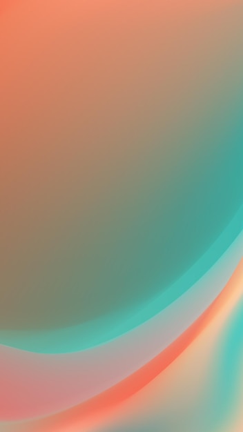 Abstracto Gradiente de fondo Peach Teal Líneas curvas suaves