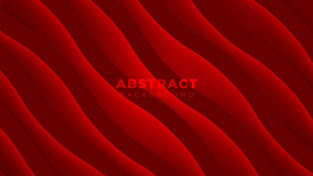 Abstracto gradiente fondo rojo con formas de fluidos líquidos concepto moderno efecto de onda de sombra