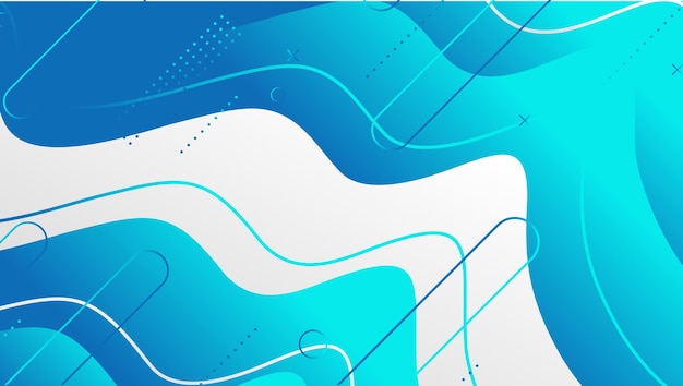 Abstracto gradiente de onda azul formas geométricas diseño de fondo