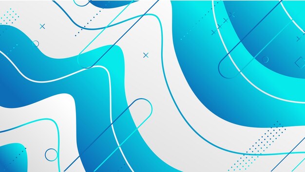 Abstracto gradiente de onda azul formas geométricas diseño de fondo
