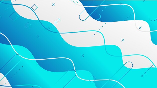 Abstracto gradiente de onda azul formas geométricas diseño de fondo