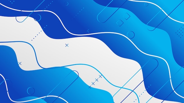 Abstracto gradiente de onda azul formas geométricas diseño de fondo