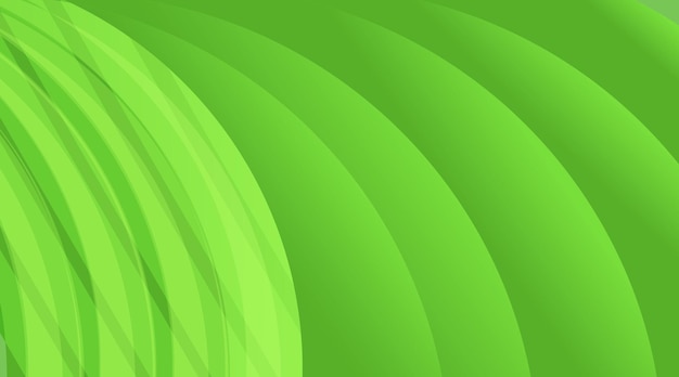 Abstracto Gradiente verde con fondo de formas curvas superpuestas
