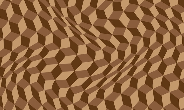 Abstracto gráfico vectorial de patrón de onda cúbico en 3D