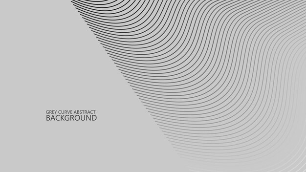 Abstracto gris con líneas de rayas curvas para el fondo o el estilo de la tela