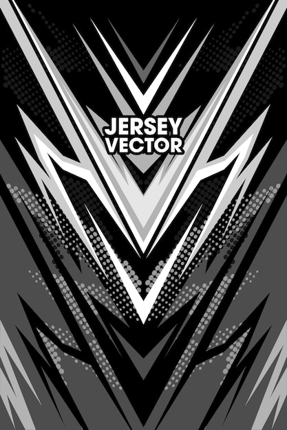 Abstracto gris y negro idea de diseño de Jersey