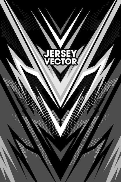 Abstracto gris y negro idea de diseño de Jersey