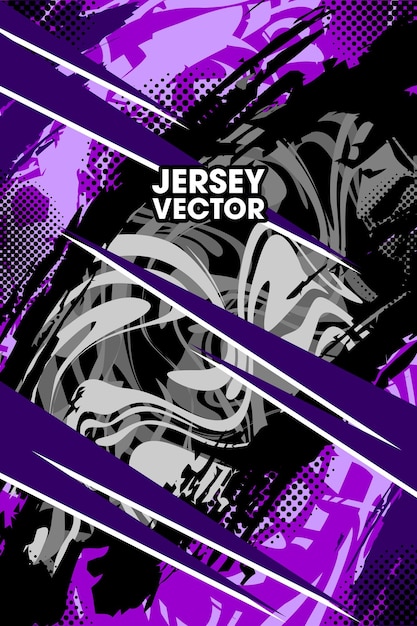 Abstracto grunge violeta y negro Jersey idea de diseño