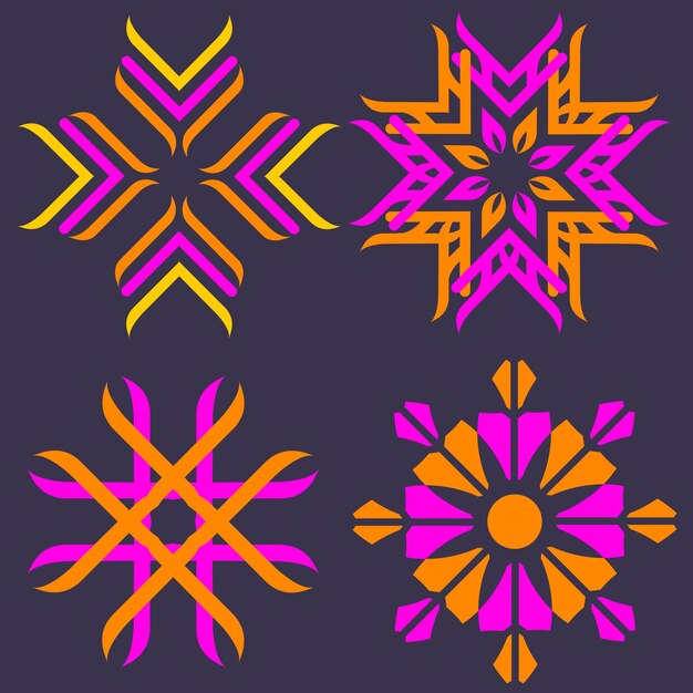 Abstracto hermoso estilo geométrico formas arte diseños artesanales e iconos elementos retro Bauhaus
