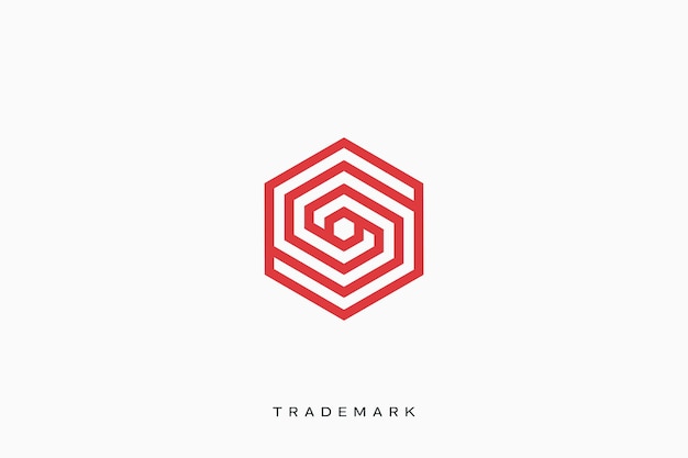 Abstracto hexágono comercialización comercio red vector logotipo