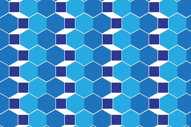 Abstracto de hexágono y cubo 3D