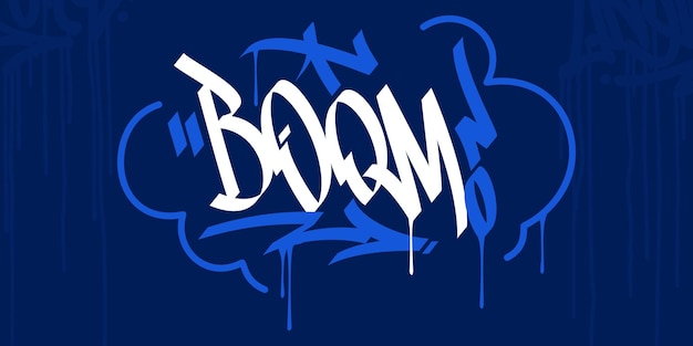 Abstracto de hip hop escrito a mano Graffiti de estilo urbano Ilustración vectorial