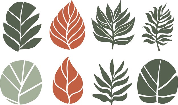 Abstracto de hojas clipart vectorial Ilustración de primavera