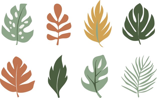 Abstracto de hojas clipart vectorial Ilustración de primavera