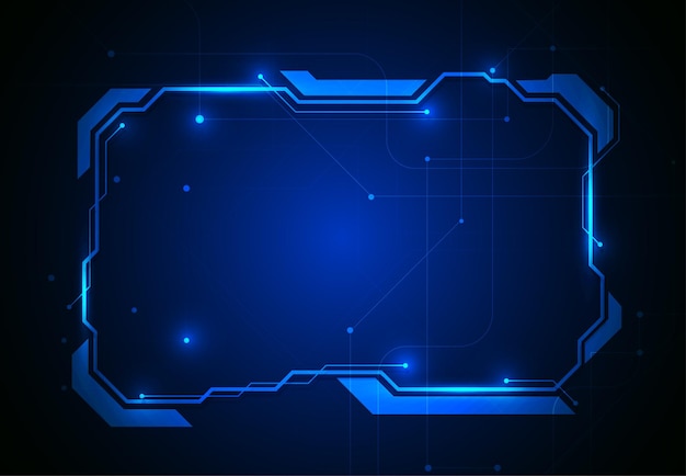 Abstracto hud ui tecnología futurista formas elementos de diseño Ilustración vectorial