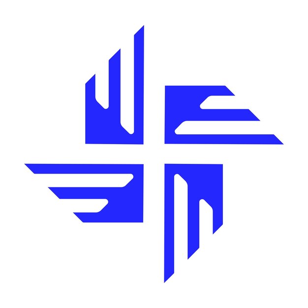 Abstracto Icono del águila de los Estados Unidos Color azul Símbolo de libertad fuerza y orgullo americano Independencia estadounidense y concepto de patriotismo