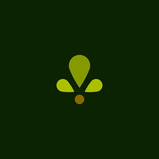 Abstracto Ideas de iconos de hojas o plantas simples
