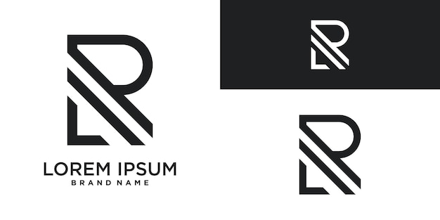Abstracto inspiración para el diseño vectorial del logotipo de la letra R