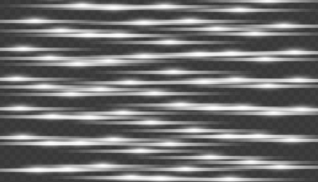 Abstracto lente vectorial horizontal llamaradas efecto de luz flash lente especial rayas blancas brillantes png