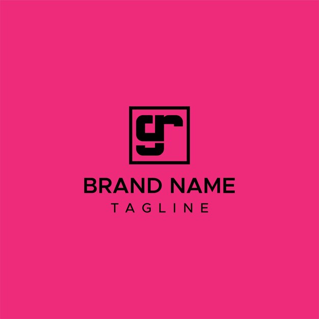 Abstracto de la letra GR Logotipo de la empresa