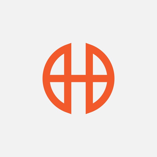 Abstracto letra H con círculo diseño de logotipo moderno
